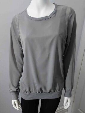Simply Vera Vera Wang Grey Long Sleeve Pullover Sweatshirt M NWT